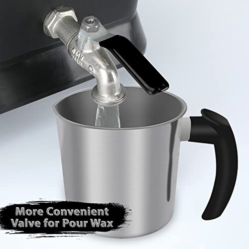 Byoowndiy Wax Melter for Candle Making, 150 oz Electric Candle Wax Melting Pot with Pour Spout and Temperature Controller