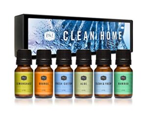 p&j trading fragrance oil | clean home set of 6 – scented oil for soap making, diffusers, candle making, lotions, haircare, slime, and home fragrance