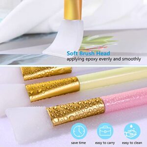 Silicon Epoxy Brushes Set for Making Epoxy Glitter Tumblers, Reusable Flexible Epoxy Application Sticks for Spreading an Even Coat of Epoxy Resin on Tumblers and Cups (Pack of 4)