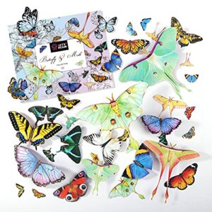 let’s resin realistic paper butterfly moth,46 pcs double-sided faux butterfly,epoxy resin supplies,vintage floral decoration,resin accessories for resin art ,crafts,molds