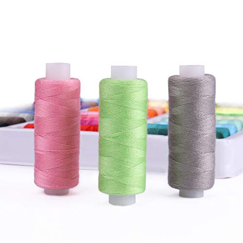 Luxbon Sewing Threads Kits 36 Colors Polyester 250 Yard Each Spools Sewing Thread Embroidery Machine Threads Quilting Thread for Hand Sewing/Machine Sewing