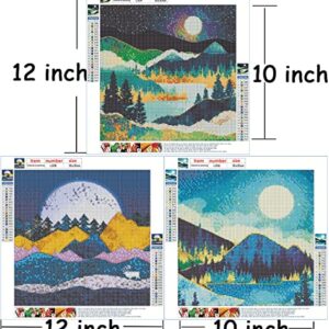 9 Pack Diamond Painting - DIY 5D Diamond Painting Kits for Adults - Diamond Art Kits for Adults & Kids Full Drill 12x12 inch - by TWBB
