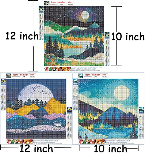 9 Pack Diamond Painting - DIY 5D Diamond Painting Kits for Adults - Diamond Art Kits for Adults & Kids Full Drill 12x12 inch - by TWBB