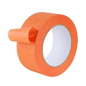 lichamp wide orange painters tape 2 inch, 1pc medium adhesive orange masking tape, 1.95 inches x 55 yards