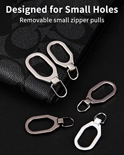 Zipper Pull, Zipper Pull Replacement (32 Pack), Universal Replacement Zipper Pull Kit, Durable Zipper Tab Replacement, Zipper Pulls for Backpacks, Purses, Jackets, Luggage, Boots (4 Styles 4 Sizes)