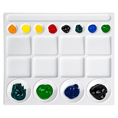 Amazon Basics 20-Well Paint Tray Palettes, White