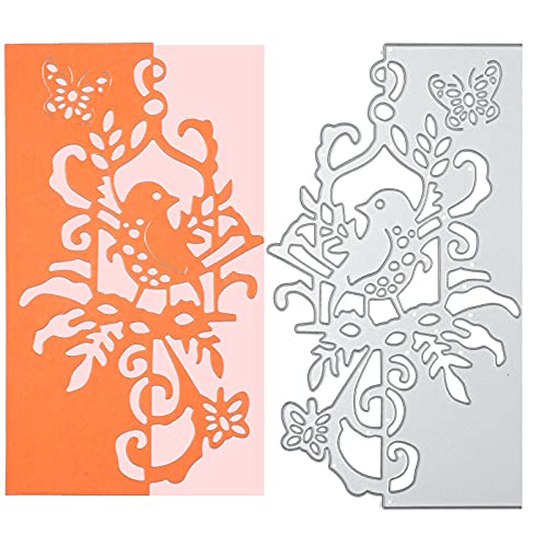 6 Piece Metal Die Cut Assorted Flower Cut Dies Birthday and Butterfly Die Cut Lace Bird Template Greeting Cards DIY Cut Template Scrapbook Album Paper Cards Embossed Decor, 6 Styles()