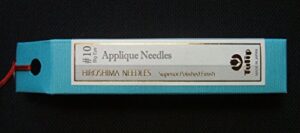 tulip 6 pack size 10 big eye applique needle hiroshima needles superior polished finish