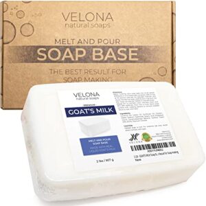 velona 2 lb – goats milk soap base sls/sles free | melt and pour | natural bars for the best result for soap-making