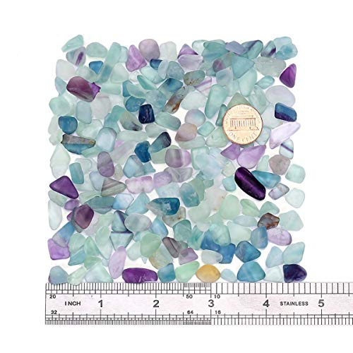 WAYBER Decorative Crystal Pebbles, 1 Lb/460g (Fill 0.9 Cup) Natural Quartz Stones Aquarium Gravel Sea Glass Rock Sand for Fish Turtle Tank/Air Plants Decoration