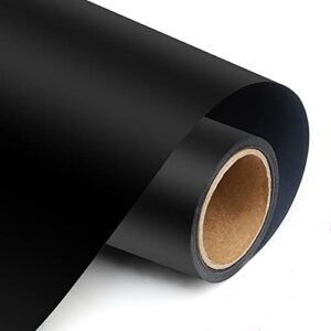 transwonder black heat transfer vinyl – 12 x10, iron on vinyl htv vinyl for cricut air or maker heat press t shirts gifts for easter(matte black)