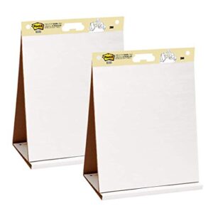 post-it super sticky portable tabletop easel pad, great for virtual teachers and students, 20×23 inches, 20 sheets,pad, 2 pads (563 vad 2pk)