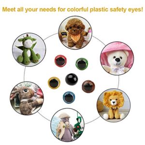 Safety Eyes 796pcs Plastic Safety Eyes and Noses, 6-20mm Black Craft Doll Eyes with Washers Assorted Sizes Bear Nose for Plush Animal Crochet Bear Toys Crafts Making