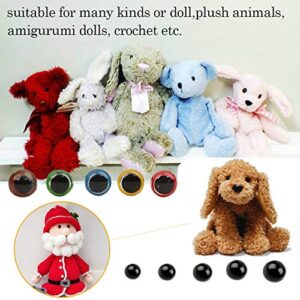 Safety Eyes 796pcs Plastic Safety Eyes and Noses, 6-20mm Black Craft Doll Eyes with Washers Assorted Sizes Bear Nose for Plush Animal Crochet Bear Toys Crafts Making