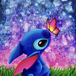 taosilj Stitch Diamond Painting Kits-Stitch Diamond Art for Adults Kids Beginners,5D Diamond Painting Stitch for Gift Home Wall Decor (12x16inch)