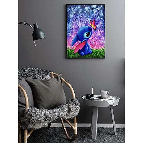 taosilj Stitch Diamond Painting Kits-Stitch Diamond Art for Adults Kids Beginners,5D Diamond Painting Stitch for Gift Home Wall Decor (12x16inch)