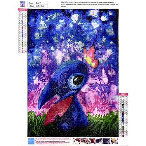 taosilj Stitch Diamond Painting Kits-Stitch Diamond Art for Adults Kids Beginners,5D Diamond Painting Stitch for Gift Home Wall Decor (12x16inch)