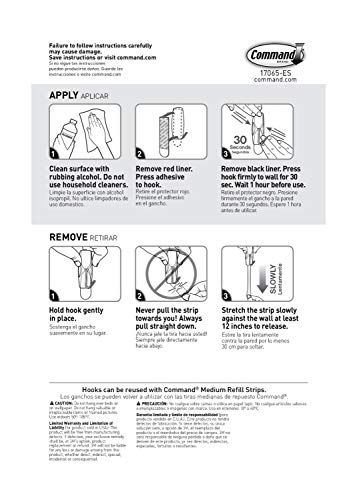 Command Medium Wire Toggle Hooks, Damage Free Hanging Wall Hooks with Adhesive Strips, No Tools Wall Hooks for Hanging Organizational Items in Living Spaces, 7 White Hooks and 8 Command Strips