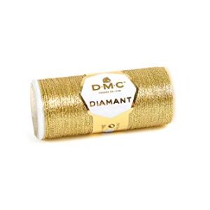 DMC Diamant Metallic Needlework Thread, 38.2-Yard, Light Gold