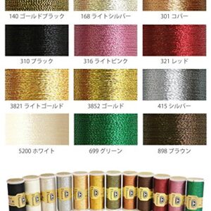 DMC Diamant Metallic Needlework Thread, 38.2-Yard, Light Gold