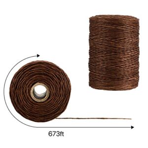 Floral Wire Vine Wire Bind Wire Rustic Wire Wrapping Wire for Flower Bouquets (Brown, 673 Feet)