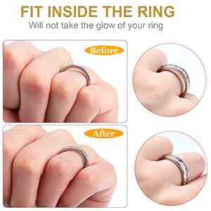 Blulu Ring Size Adjuster Loose Rings Adjuster Invisible Ring Sizer with Clean Cloth for Wide Ring Fixing, 5 Sheets (85 Pieces Totally)