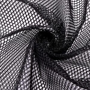 pllieay 29.5 x 59 inch black mesh fabric slightly stretchy for backpack pocket and straps, netting clothes, netting bag shopping bag
