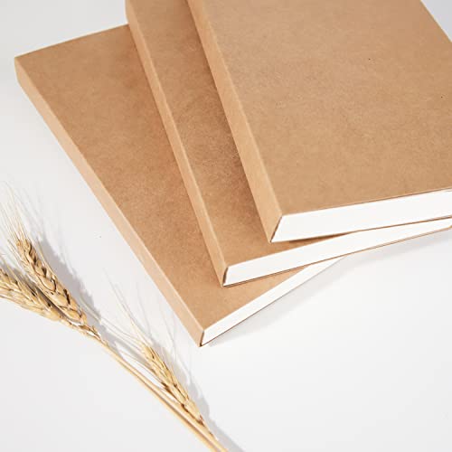 Kraft Cover Blank 100g Full Wood Paper Sketch Book - 112 Sheets / 224 Pages - 140 Millimeters by 210 Millimeters - 350gsm Kraft Paper Cover