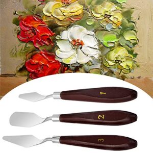 5 pcs Painting Mixing Scraper, Marrywindix Stainless Steel Spatula Palette Knife Oil Painting Accessories Color Mixing