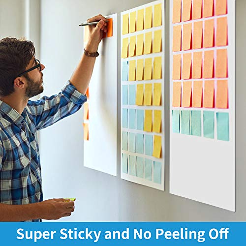 Sticky Easel Pads, Upgraded Flip Chart Paper, Large Easel Paper for Teachers, 25 x 30 Inches, Self Stick Easel Paper for White Board, 30 Sheets/Pad, 8 Pads