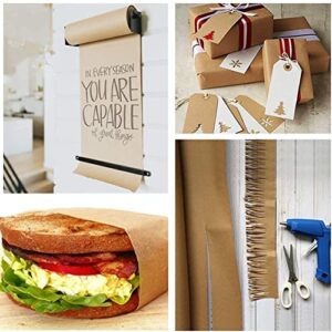 WJAJOY Kraft Paper Roll - Brown Paper Packing Roll Perfect for Crafts,Art,Small Gift Wrapping,Postal,Shipping,Dunnage & Parcel(43 Centimeters Wide,30.5 Meters Long)