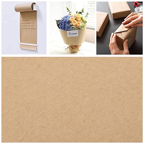 WJAJOY Kraft Paper Roll - Brown Paper Packing Roll Perfect for Crafts,Art,Small Gift Wrapping,Postal,Shipping,Dunnage & Parcel(43 Centimeters Wide,30.5 Meters Long)