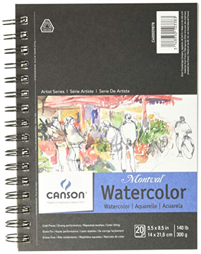 Canson Artist Series Watercolor Pad, 5.5" x 8.5" Side Wire