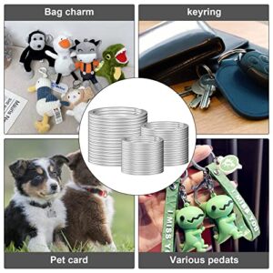 60PCS Key Rings Bulk ,Flat Keychain Ring Split Key Ring for Home Car Keys Organization Office (0.98INCH, 1.10INCH, 1.25INCH, 1.37INCH)(Silver)