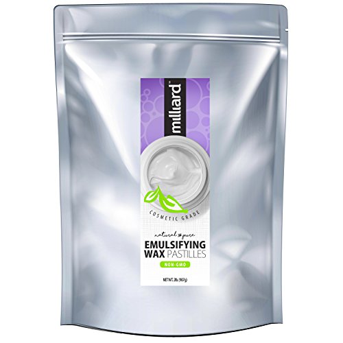 Milliard Non-GMO Emulsifying Wax Pastilles, 2 lbs Resealable Bag, Perfect for DIY Creams/Lotions