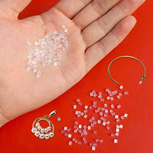 1000Pcs Silicone Earring Backs, Soft Clear Ear Safety Back Clutch Stopper Replacement for Fish Hook Earrings