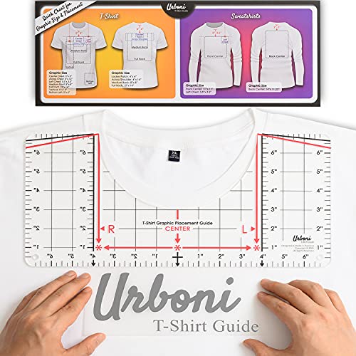 Standard Size - Tshirt Ruler Guide for Vinyl Alignment, T Shirt Rulers to Center Designs, T Shirt Ruler Alignment Tool Placement, Tshirt Guide Ruler Tool for Heat Press, Tee Shirt Ruler for Cricut