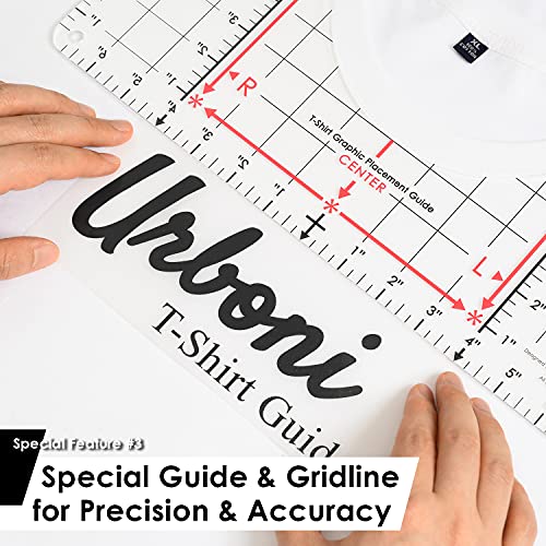 Standard Size - Tshirt Ruler Guide for Vinyl Alignment, T Shirt Rulers to Center Designs, T Shirt Ruler Alignment Tool Placement, Tshirt Guide Ruler Tool for Heat Press, Tee Shirt Ruler for Cricut