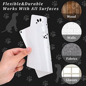 11 Pieces Dog Paw Print Stencils Trail of Paw Prints Stencil Love Dog Stencils Reusable Painting Templates with Metal Open Ring for DIY Scrapbooks Painting on Wood Wall Home Supplies