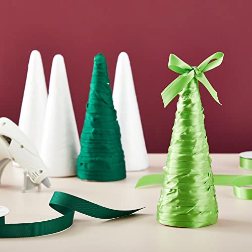 12 Pack Foam Tree Cones for DIY Crafts, Bulk for DIY Christmas Gnomes, Holiday Decor (2.87 x 7.25 In)