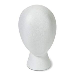 floracraft smoothfōm faceless head 5.8 inch x 6.8 inch x 9.8 inch white