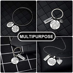 Hicarer 259 Pieces Inspirational Motivational Keychains Charms Bulk Keychains Inspirational Words Charms with Open Jump Rings Key Rings for Various DIY Necklaces, Bracelets