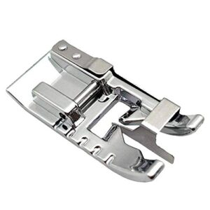 stitch in ditch foot/edge joining foot sewing machine presser foot – fits all low shank snap-on singer, brother, babylock, janome, kenmore, white, juki, new home, simplicity, elna etc.