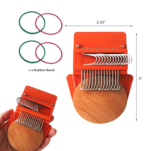 Cuptisserie Speedweve Style Darning Loom, Small Weaving Loom for Visible Mending Jeans, Weave Tool for DIY Artful Patterns, Repair Fabrics (14 Hooks)