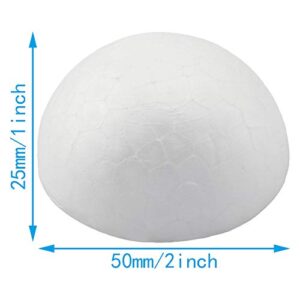 Batino 10PCS 2“ White Foam Balls Half Round Hemispherical Christmas Craft Ball Wedding Decoration DIY Art Decoration