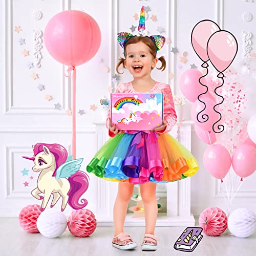 Beauwell Unicorn Gifts Toys for Girls - 3, 4, 5, 6, 7, 8, 9 Year Old Girl Birthday Gifts, Surprise Box, Christmas Gift, Includes Unicorn Skirt, Unicorn Headband, Unicorn Diamond Painting Kits