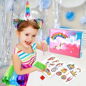 Beauwell Unicorn Gifts Toys for Girls - 3, 4, 5, 6, 7, 8, 9 Year Old Girl Birthday Gifts, Surprise Box, Christmas Gift, Includes Unicorn Skirt, Unicorn Headband, Unicorn Diamond Painting Kits