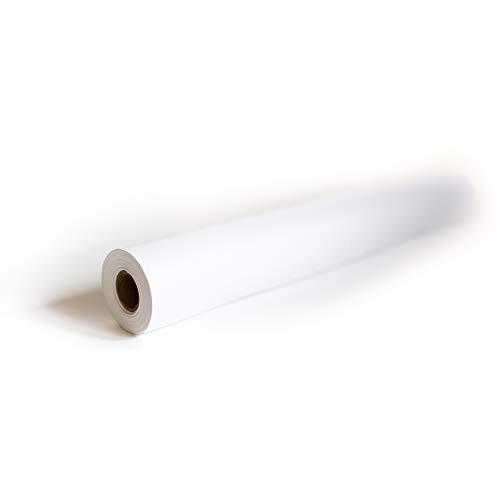 White Art Easel Paper Roll (18 Inch by 75 Feet) – 100% Recyclable Non-Yellowing Arts and Crafts Bond Paper for Paper Tablecloths, Bulletin Board Backing and Wall-Mount Note Stations