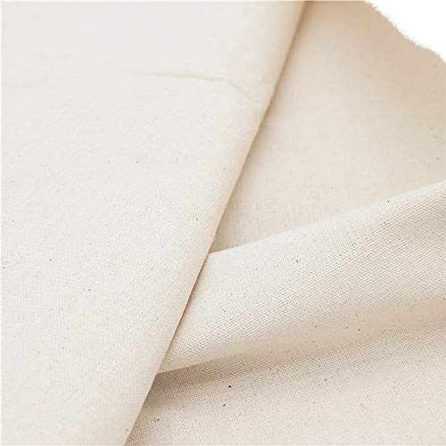 LOVOUS® Nature Linen Needlework Fabric, Plain Solid Colour Linen Fabric Cloth Hemp Jute Fabric Table Cloth Garments Crafts Accessories, 20 by 62-Inch (Color 1)