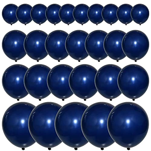 Navy Blue Balloons Garland Kit, 104pcs Matte Navy Blue Balloon Dark Blue Balloons with Different Size 18 Inch 12 Inch 10 Inch 5 Inch for Graduation Birthday Baby Shower, Wedding, Bridal Shower